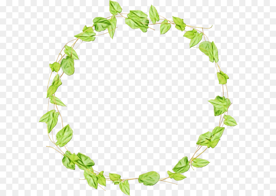 Couronne De Feuilles Vertes，Feuilles PNG