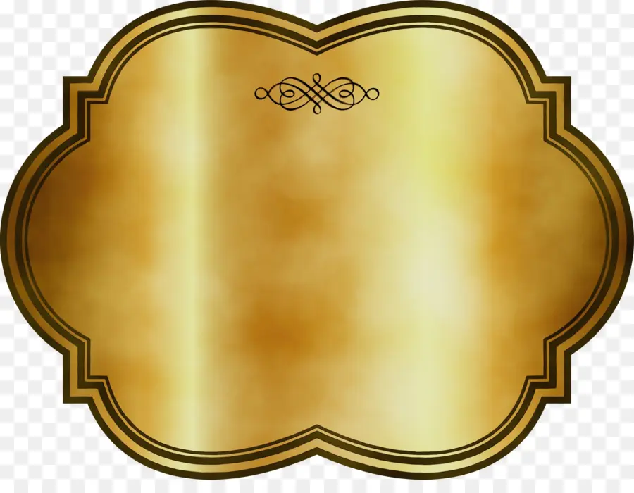 Étiquette D'or，Bordure Dorée PNG