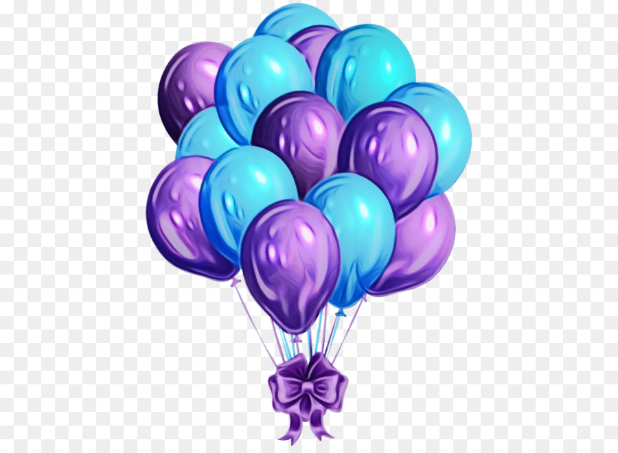 Ballons Bleus Et Blancs，Faire La Fête PNG