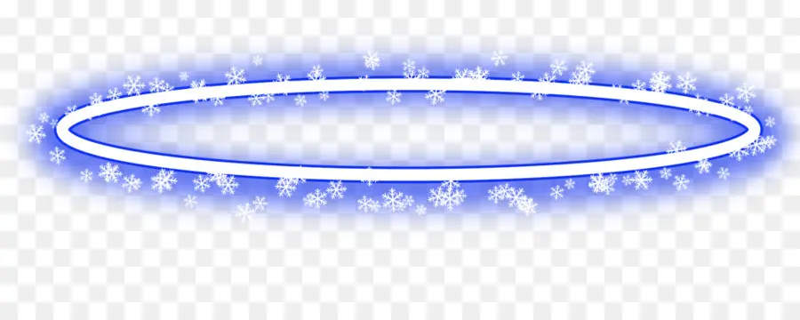 Bordure De Flocon De Neige，Bleu PNG