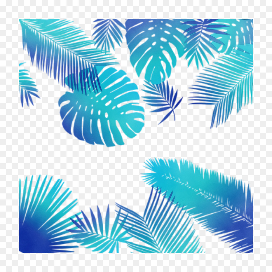 Les Palmiers，Bleu PNG