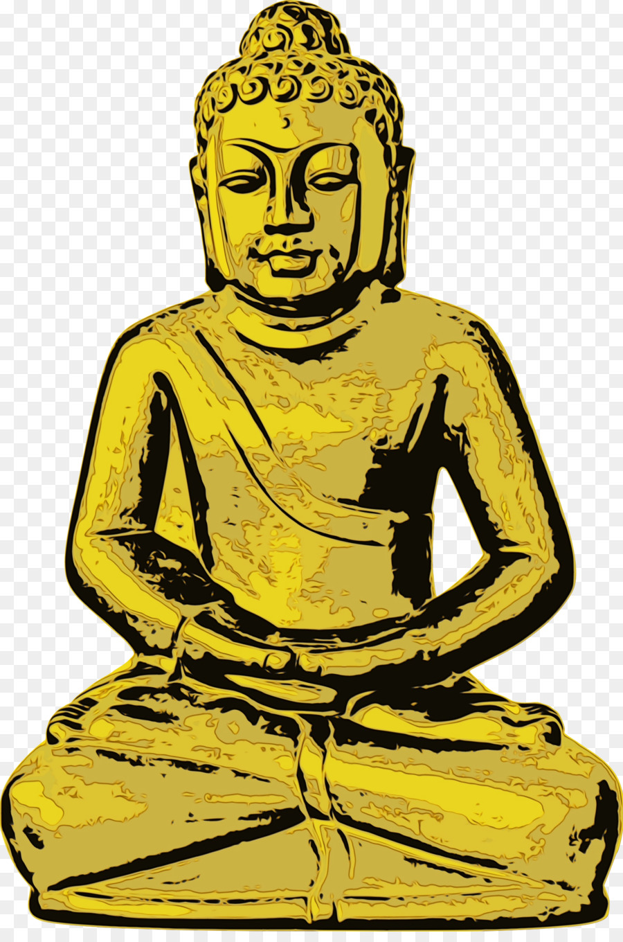 Gautama Bouddha，Jaune PNG