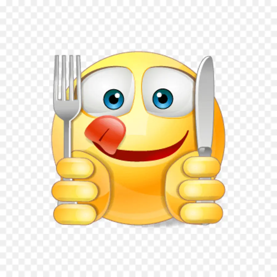 Emoji Affamé，Fourchette PNG