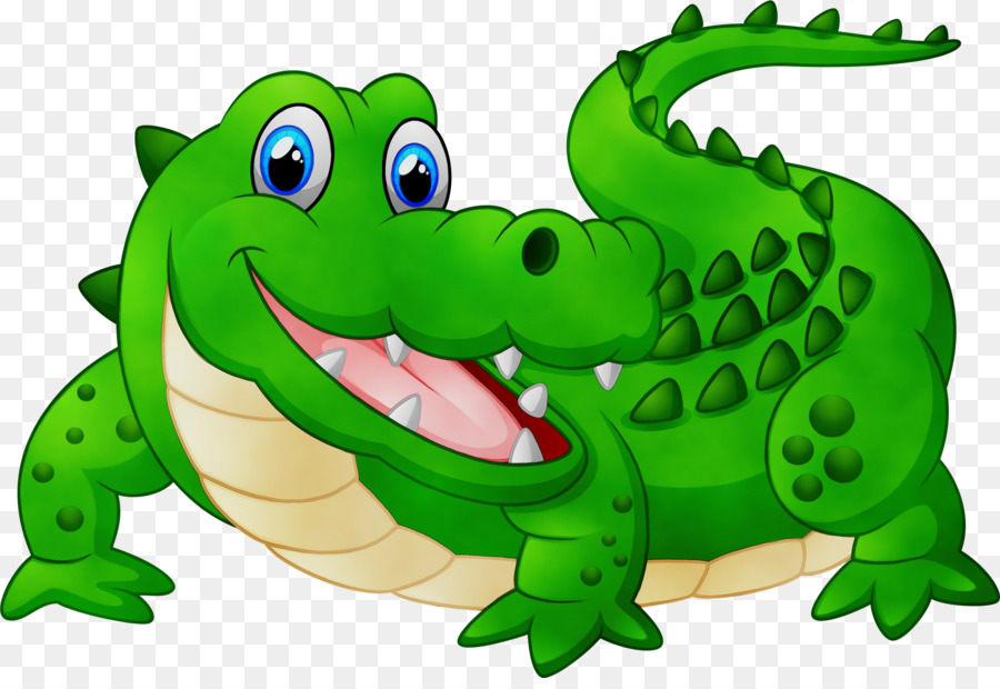 Crocodile Vert，Souriant PNG