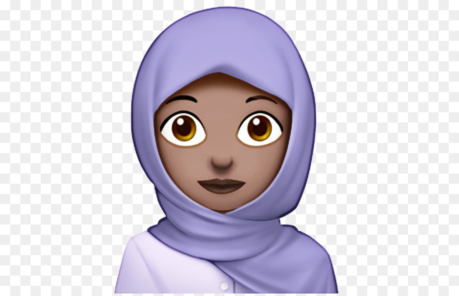 Fille Avec Hijab，Affronter PNG