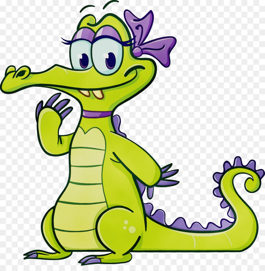 Crocodile De Dessin Animé，Vert PNG