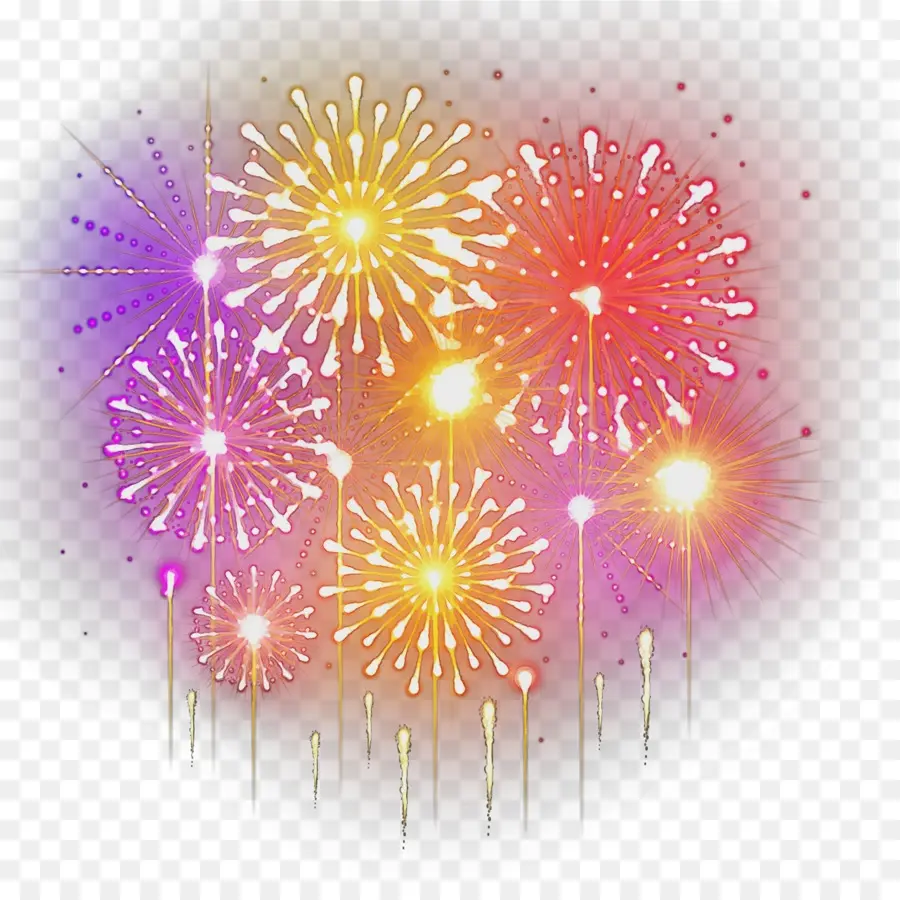 Feux D'artifice，Coloré PNG