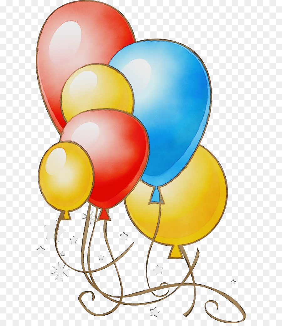 Ballons Colorés，Faire La Fête PNG