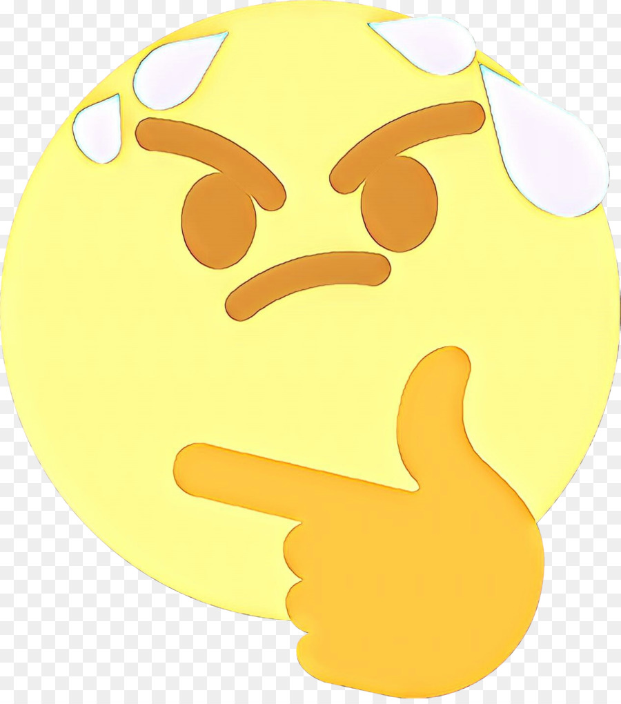 Emoji Pensant，Affronter PNG