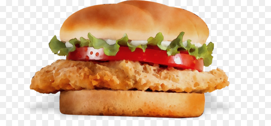 Hamburger，Croustillant De Poulet Frit PNG