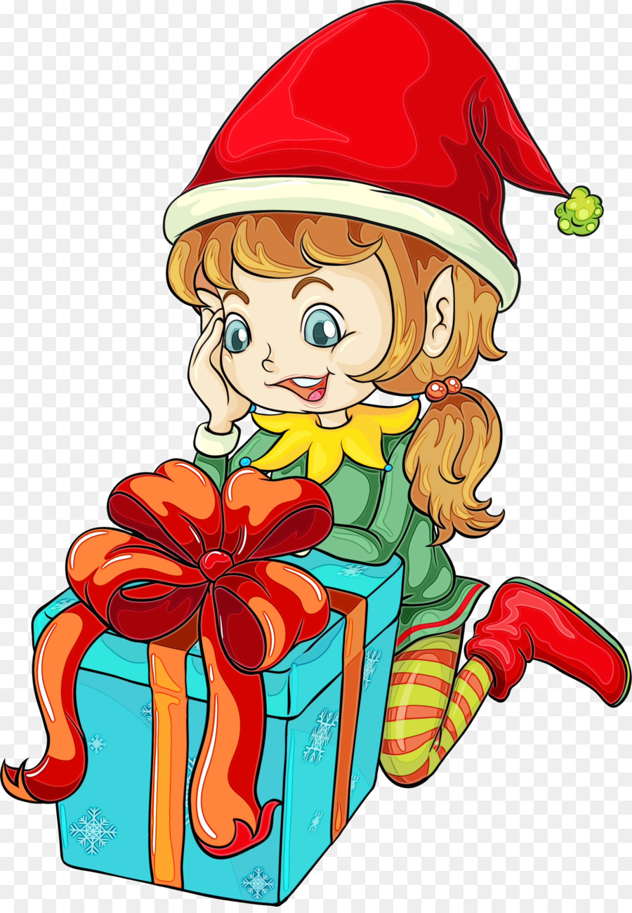 Elfe Avec Des Cadeaux，Noël PNG