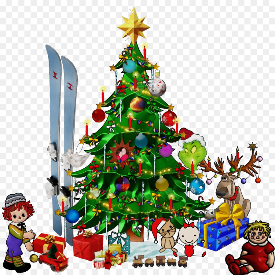 Arbre De Noël，Renne PNG