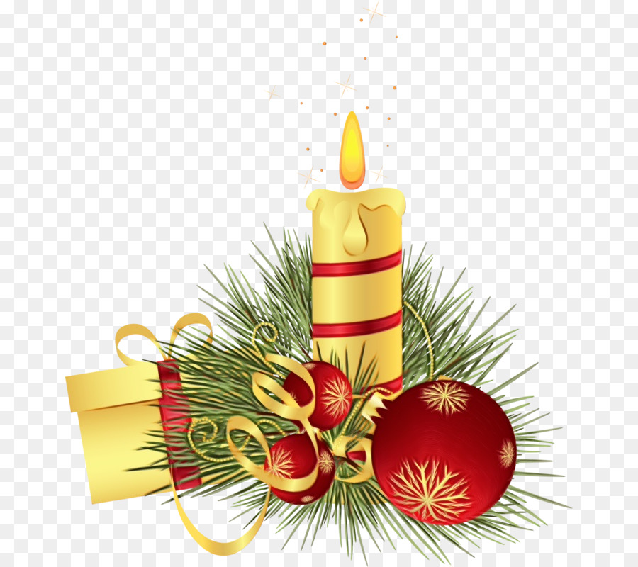 Ornement De Noël，Bougie PNG