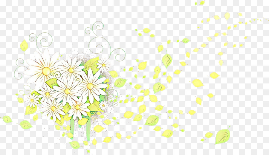 Design Floral，Jaune PNG