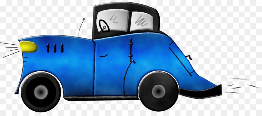 Voiture Bleue，Dessin Animé PNG