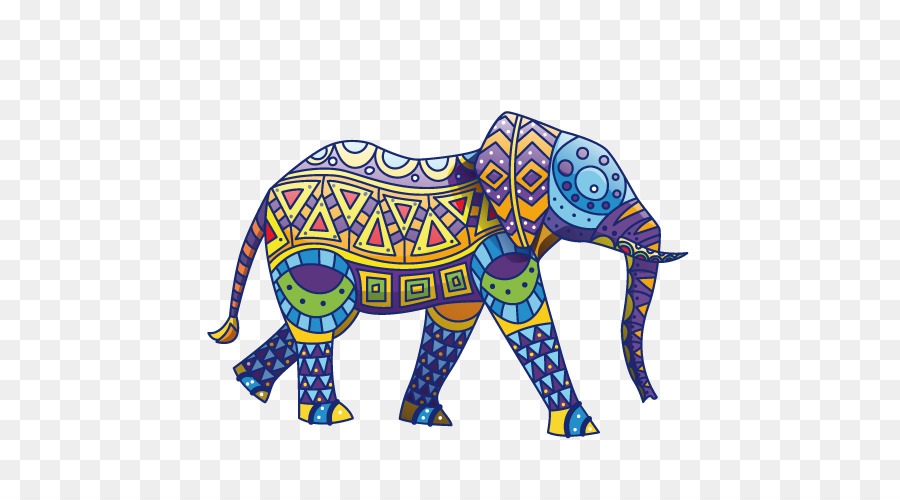 Éléphant，Coloré PNG