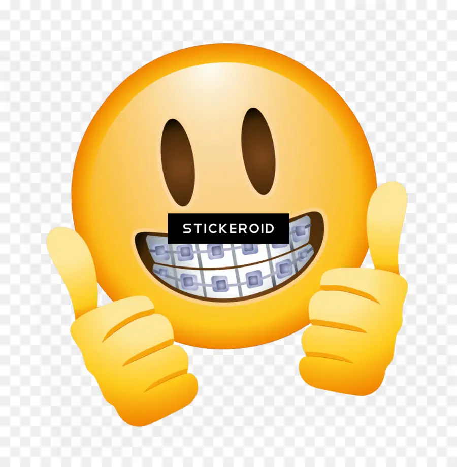 Emoji Avec Bretelles，Sourire PNG