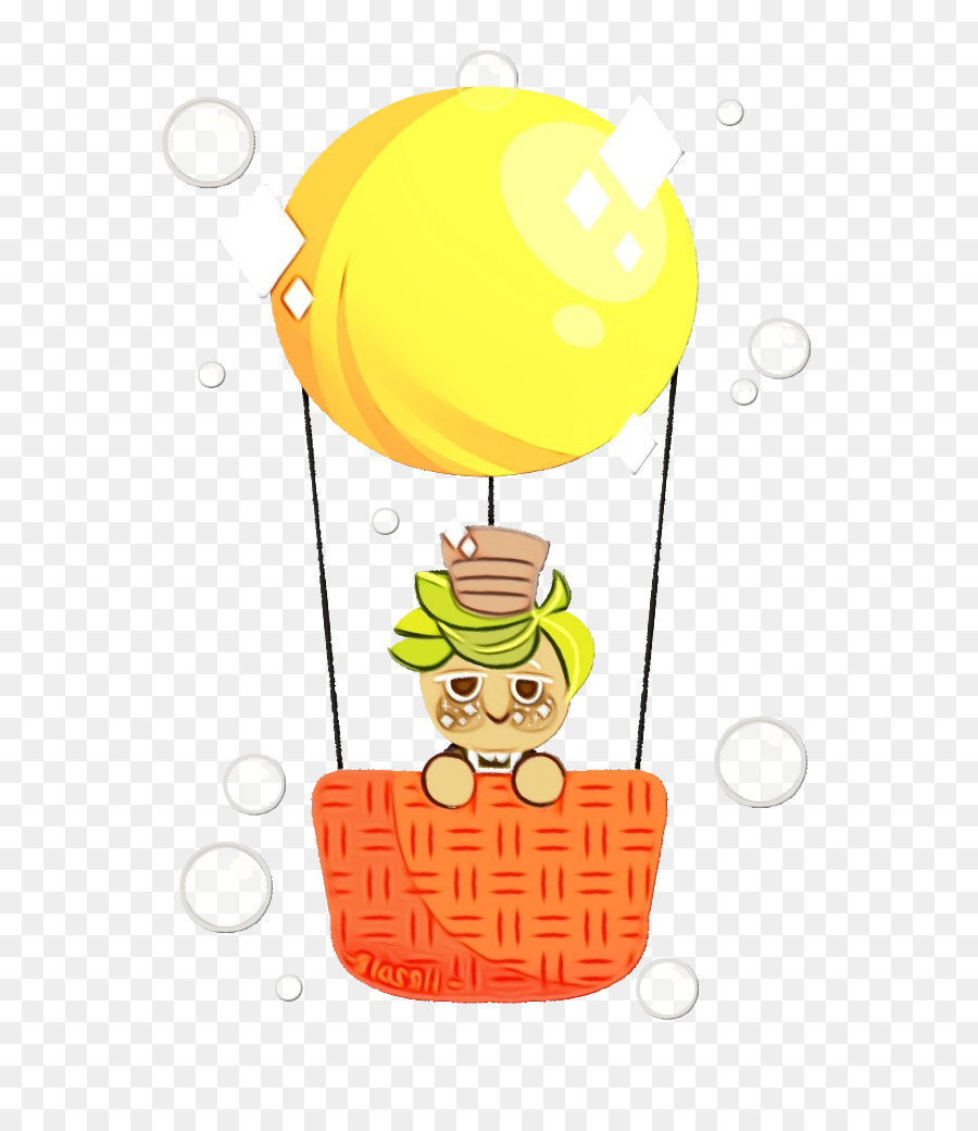 Jaune，Ballon à Air Chaud PNG