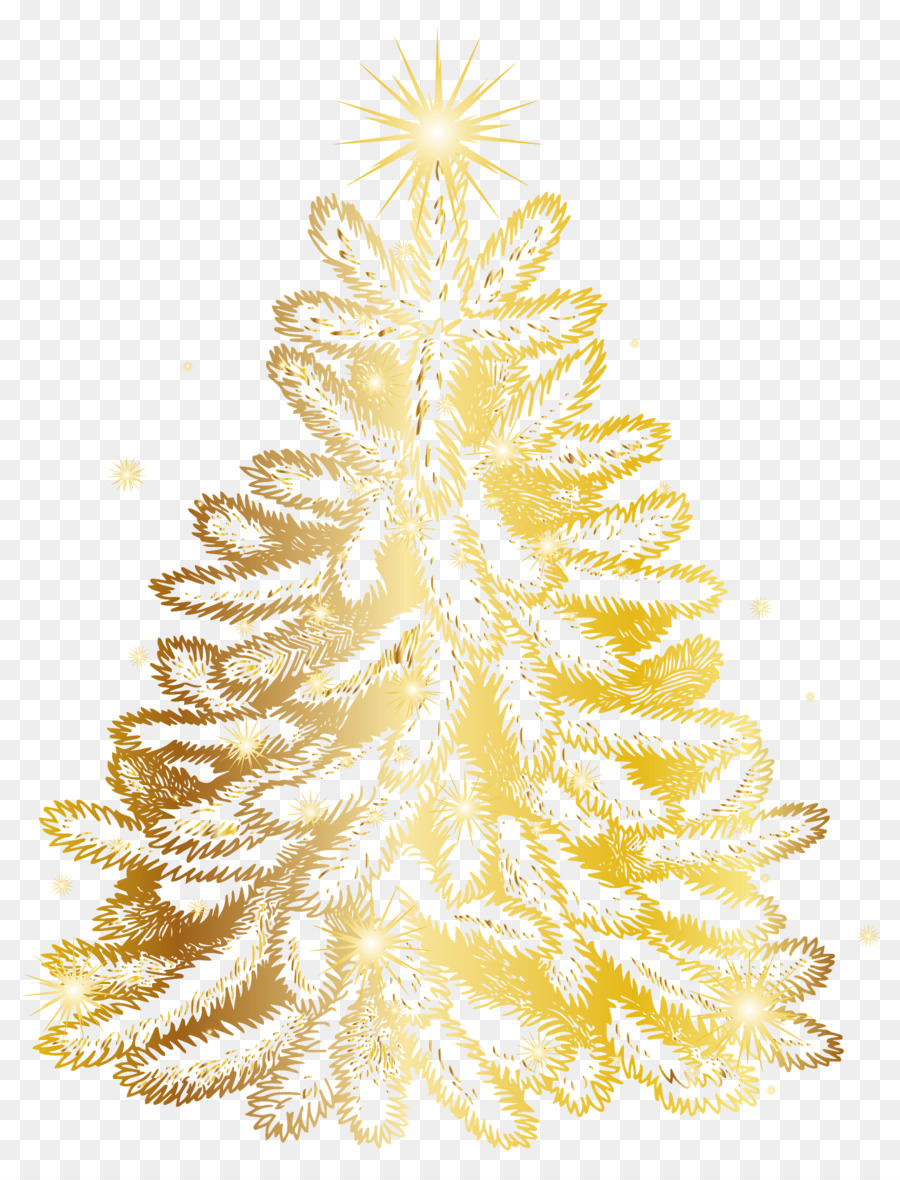 Sapin De Noël Doré，Vacances PNG