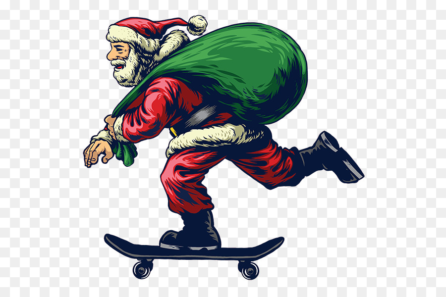 Le Père Noël，Skateboard PNG