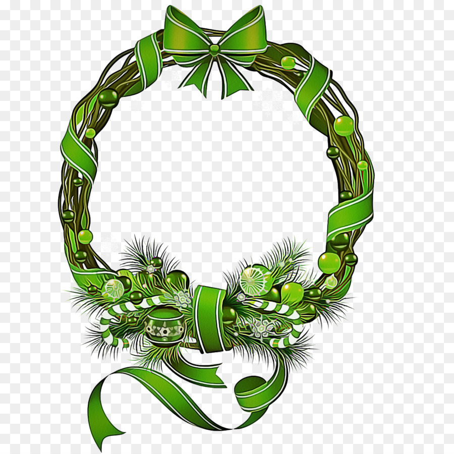 Couronne De Noël，Ruban PNG