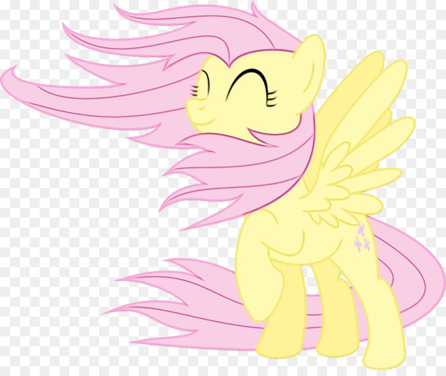 Poney Jaune，Cheveux Roses PNG