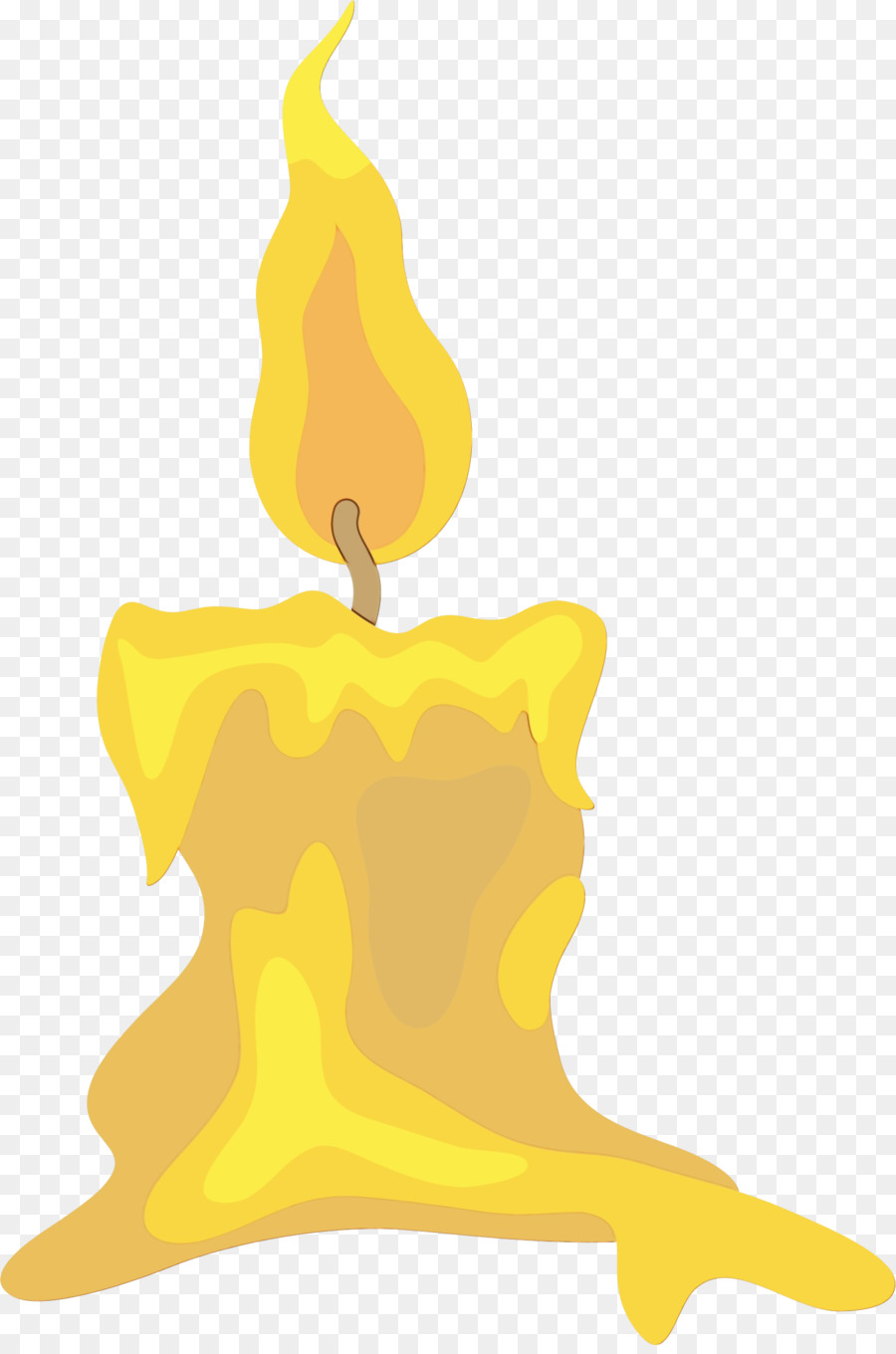 Bougie Jaune，Flamme PNG