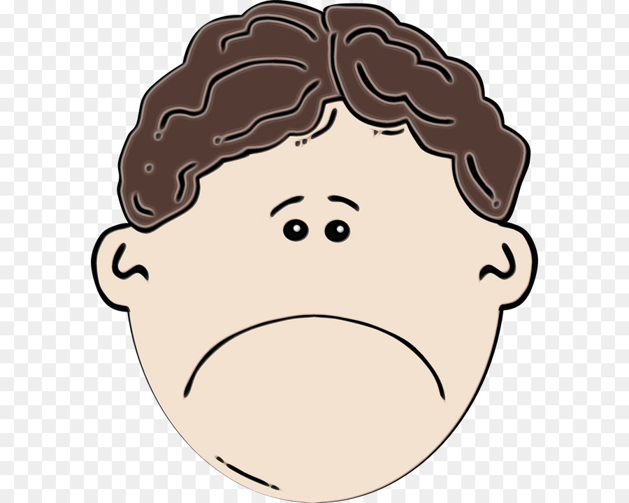 Visage Triste，Dessin Animé PNG