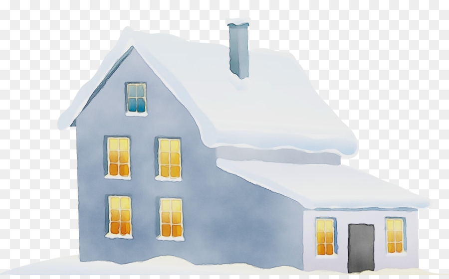 Maison Enneigée，Hiver PNG