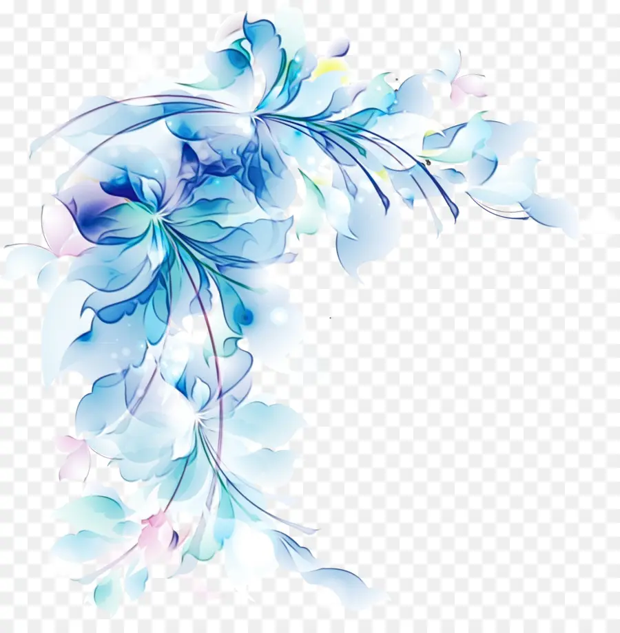 Bleu，Fleur PNG