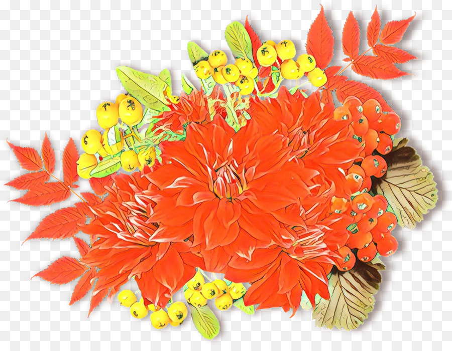 Fleur，Orange PNG