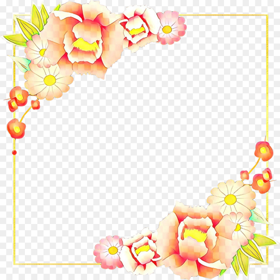 Cadre Floral，Fleurs PNG