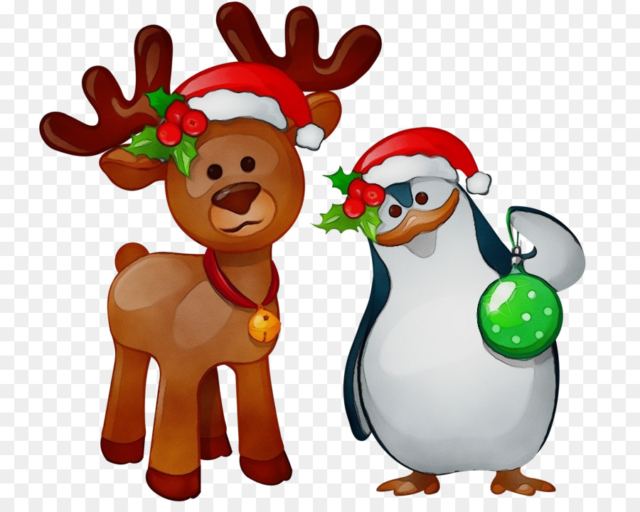 Renne Et Pingouin，Noël PNG