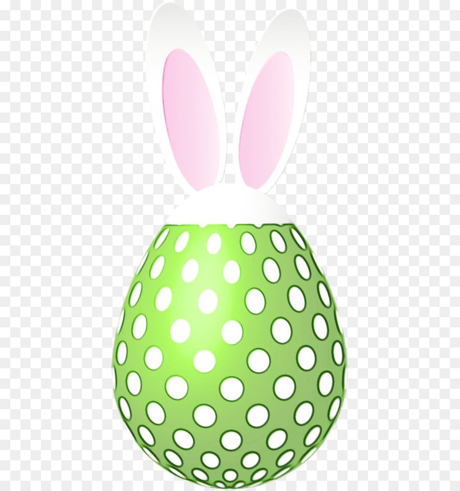 Oeuf à Pois Verts Avec Oreilles De Lapin，Lapin PNG