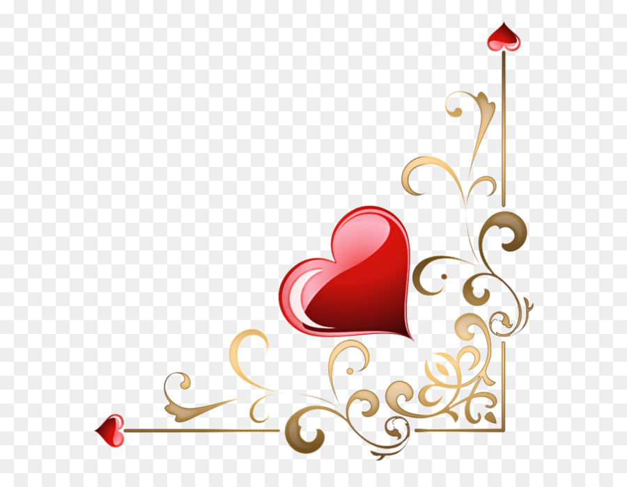 Coeur Et Motif Floral，Amour PNG