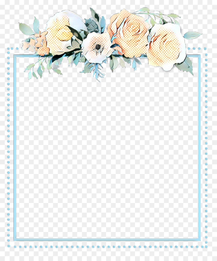 Cadre Décoratif，Bleu PNG