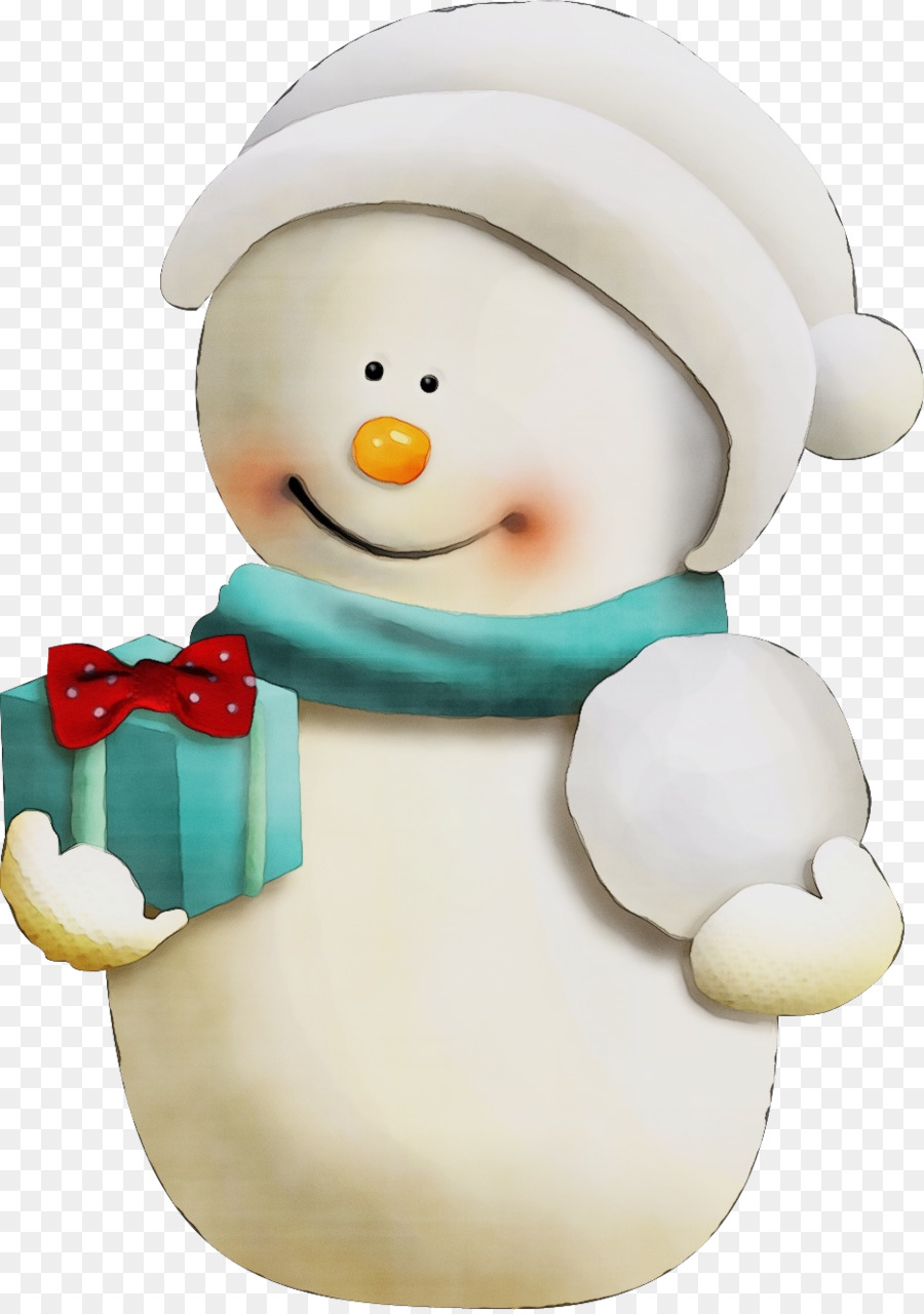 Bonhomme De Neige Avec Cadeau，Hiver PNG