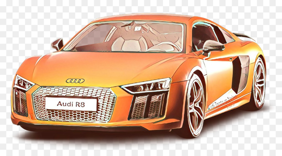 Audi R8 Orange，Voiture PNG