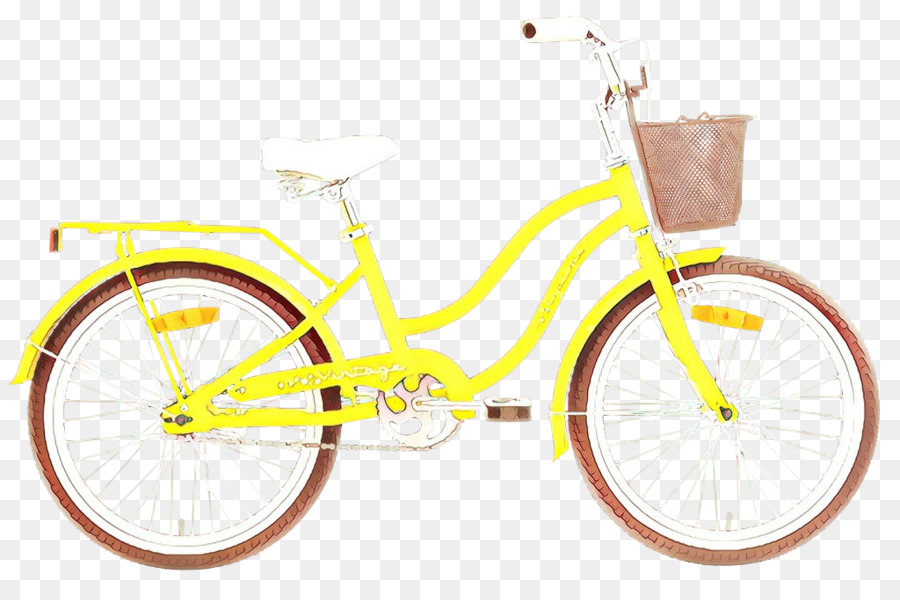 Vélo Jaune，Panier PNG