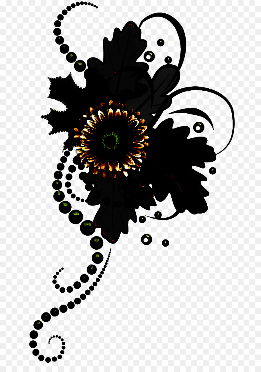 Blackandwhite，Fleur PNG