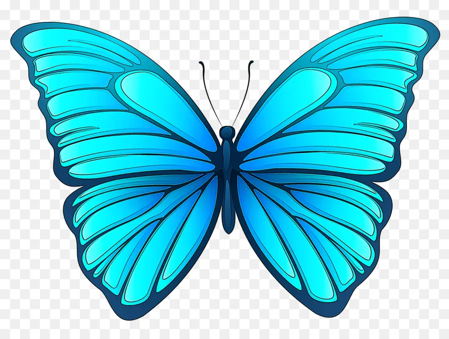 Papillon Bleu，Insecte PNG