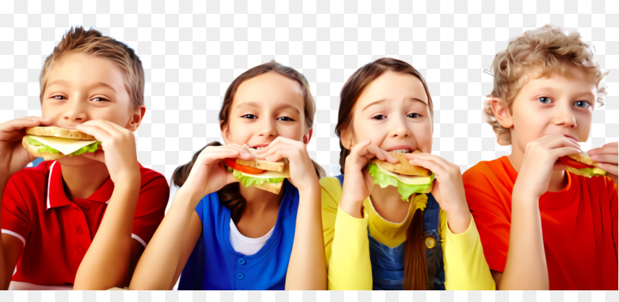 Enfants Mangeant Des Sandwichs，Enfants PNG