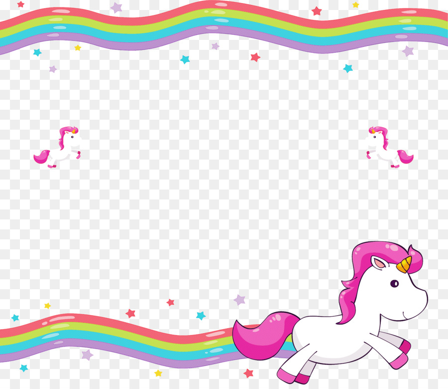 Licorne Mignonne Avec Arc En Ciel，Cheval PNG