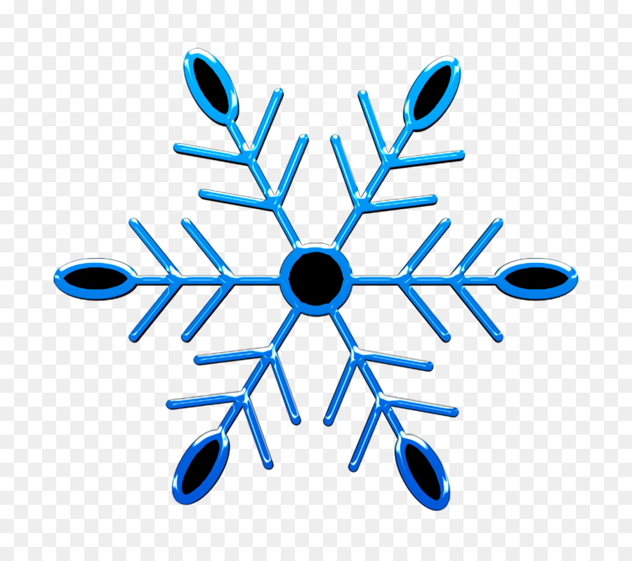 Flocon De Neige Bleu，Hiver PNG