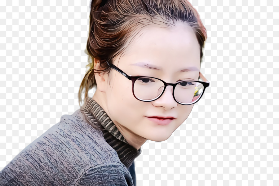 Lunettes，Cheveux PNG