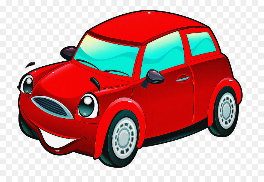 Voiture De Dessin Animé Rouge，Véhicule PNG