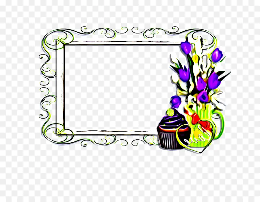 Cadre Décoratif，Fleurs PNG