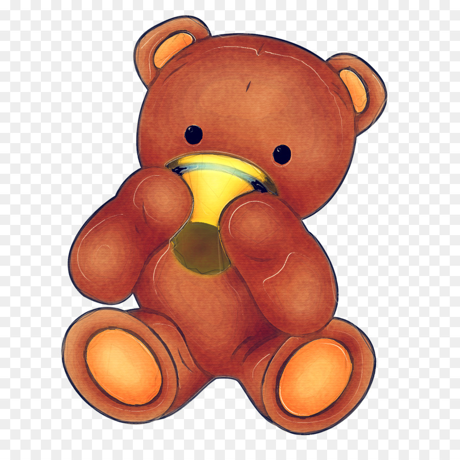 Ours En Peluche，Orange PNG