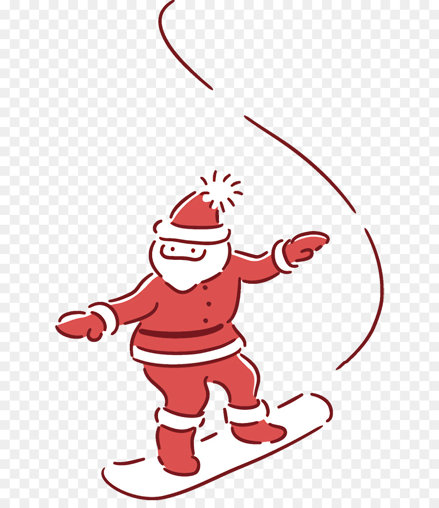 Le Père Noël，Snowboard PNG