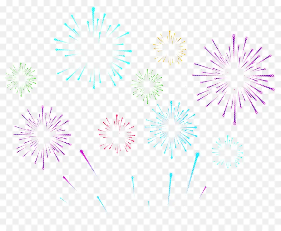 Feux D'artifice，Coloré PNG